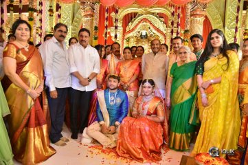 Celebs at Bandla Ganesh Brothers Daughter Ashritha Wedding Photos